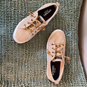 Women’s Gold Sperrys